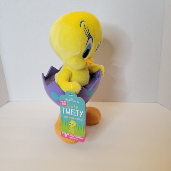 Hallmark Easter Tip ‘n’ Fall Tweety Bird Looney Tunes Sound Motion Plush - Picture 3 of 10